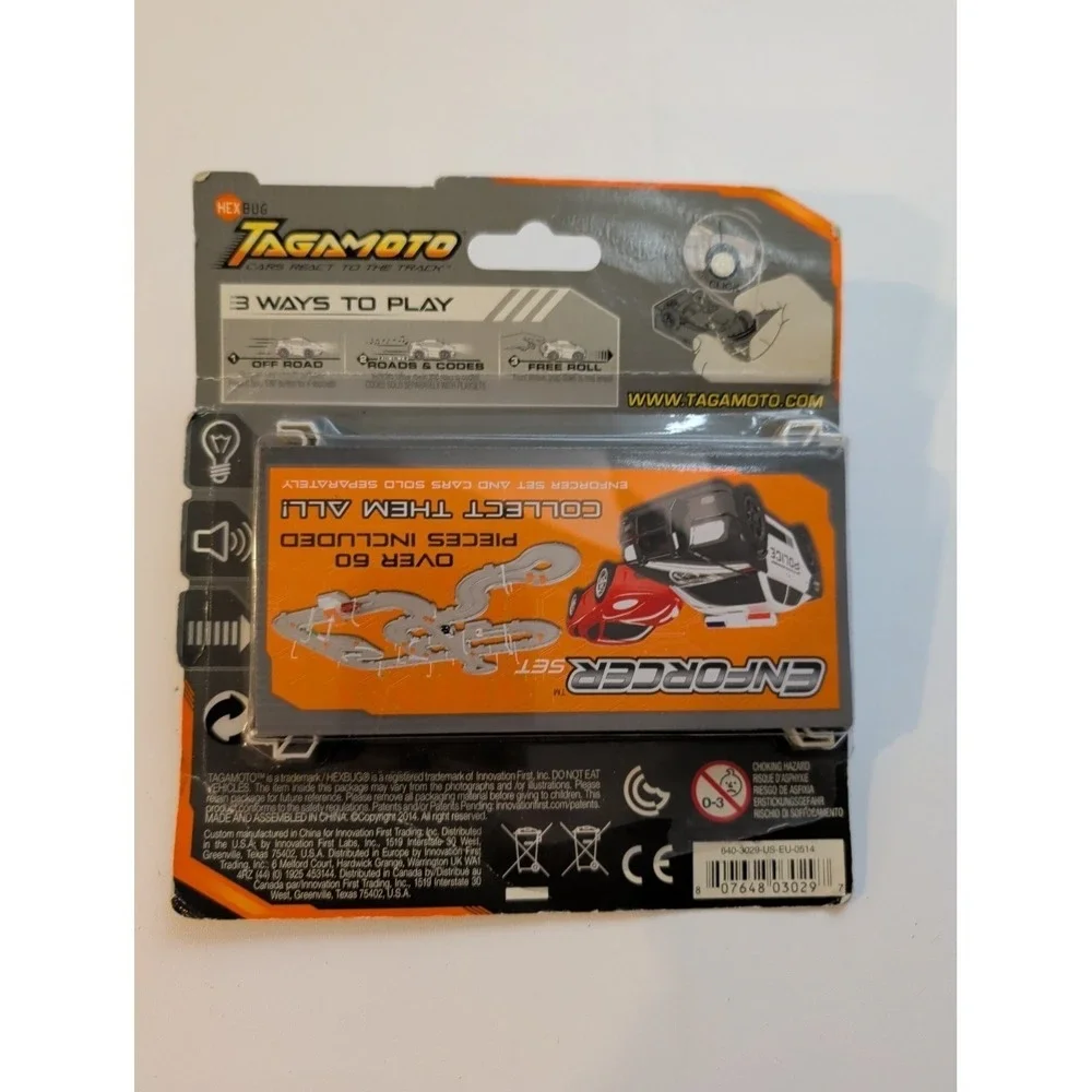 Hexbug Tagamoto Motorized Smart Car Yellow w/ Track Code‎ Piece Lights & Sound